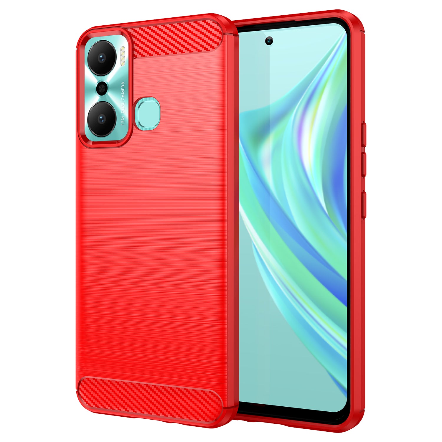 For Infinix Hot 20 Play 4G Carbon Fiber Texture Phone Case Soft TPU Brushed Surface Protective Cover For Infinix Hot 20 Play 4G Carbon Fiber Texture Phone Case Soft TPU Brushed Surface Protective Cover
